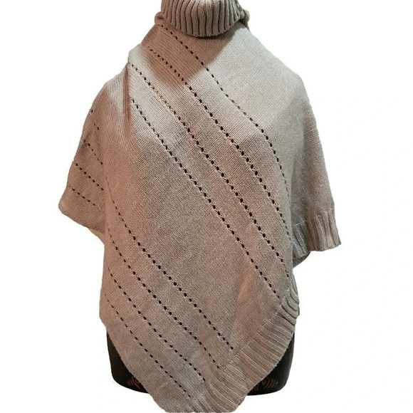 Charter Club Tan Poncho Sweater - Picture 1 of 10